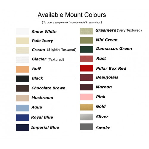Lots of Colours 50x50cm Picture// Photo Bevel Edge Mount with 30x30cm Aperture